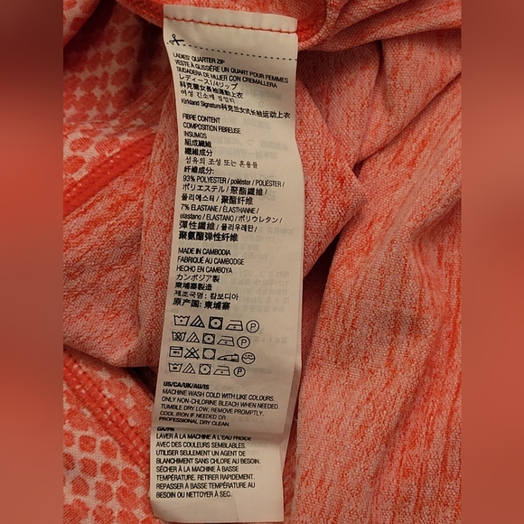 Women Coral Geometric Half-Zip Pullover Size XL - Picture 10 of 15